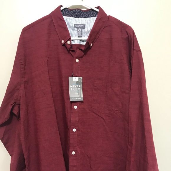 Van Heusen Never Tuck Long Sleeve Men’s Shirt 2XL - Picture 1 of 5
